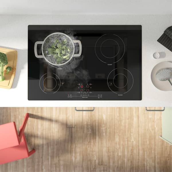 IKEA NUTID element glass ceramic cooktop in black has 2 variable cooking zones that provide even and effective heating.