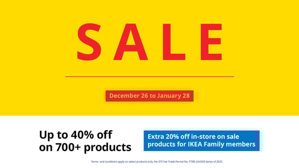 IKEA Philippines Year End Sale from December 26 to January 28