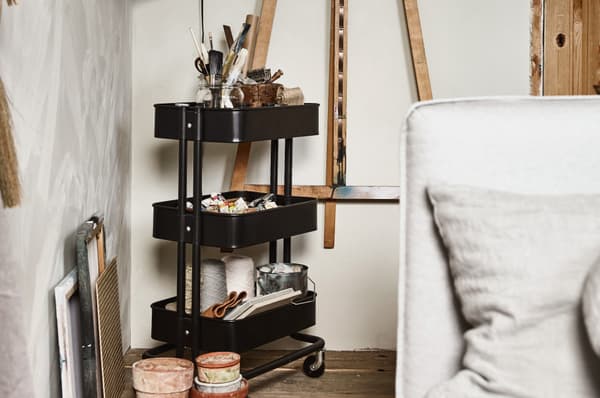 IKEA RÅSKOG Carrinho preto