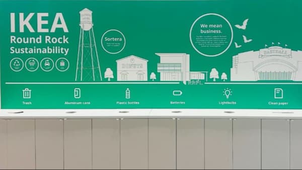 IKEA Round Rock Sustainability recycle bins