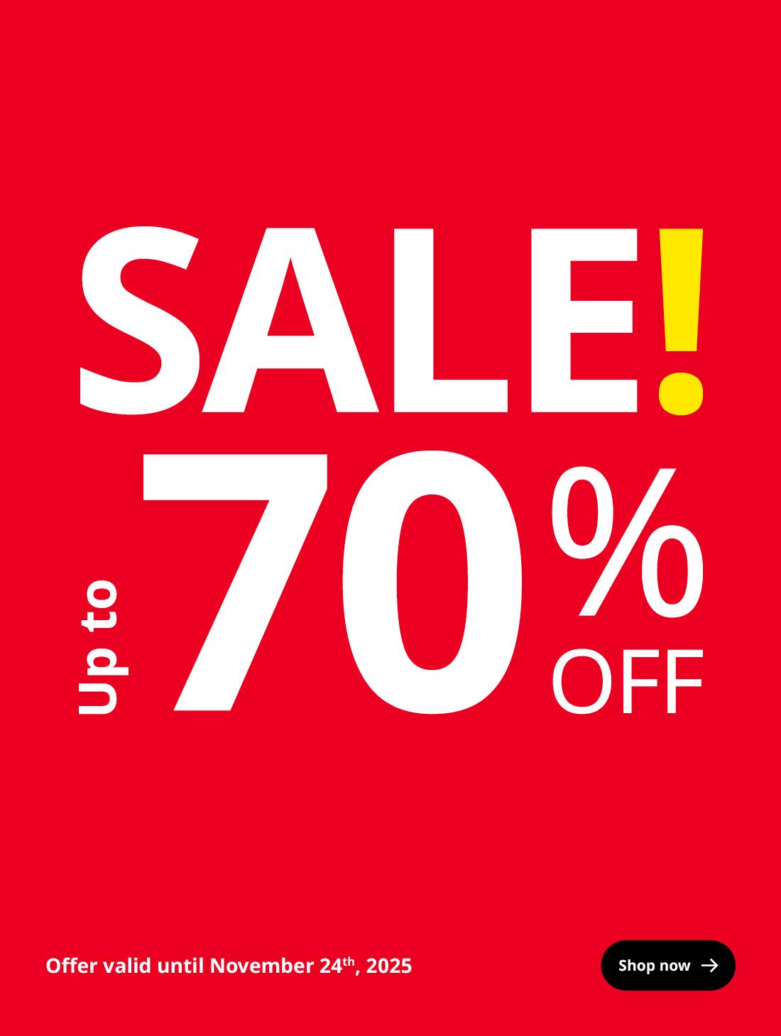 IKEA SALE is here, enjoy up to 70% on more than 1000 products.