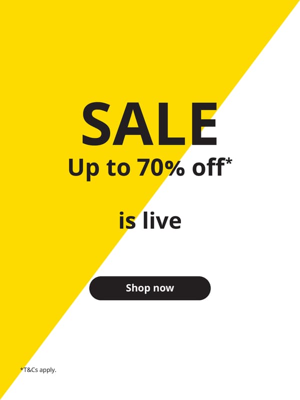 IKEA sale is live. Up to 70% off
