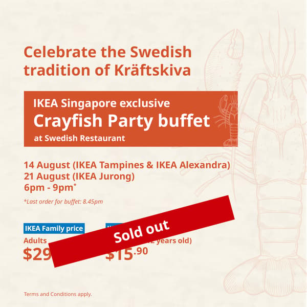 IKEA Singapore Crayfish Party Buffet 2026 at the Swedish Restaurant