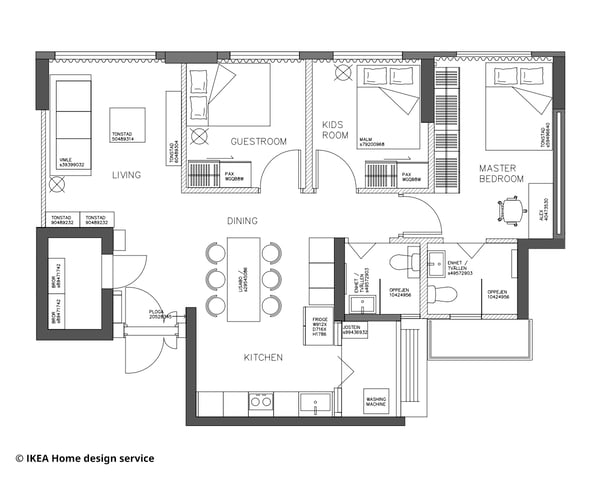IKEA Singapore Home Design Service Testimonial 01 Home Design Service Designer's floorplan
