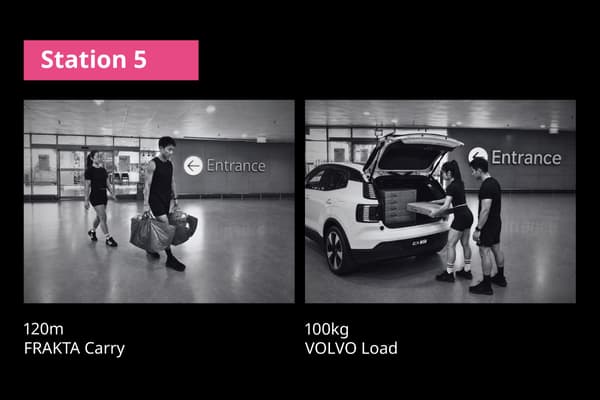 IKEA Singapore's HEJ-FIT Challenge - Station 5
120m FRAKTA Carry & 100kg VOLVO Lead