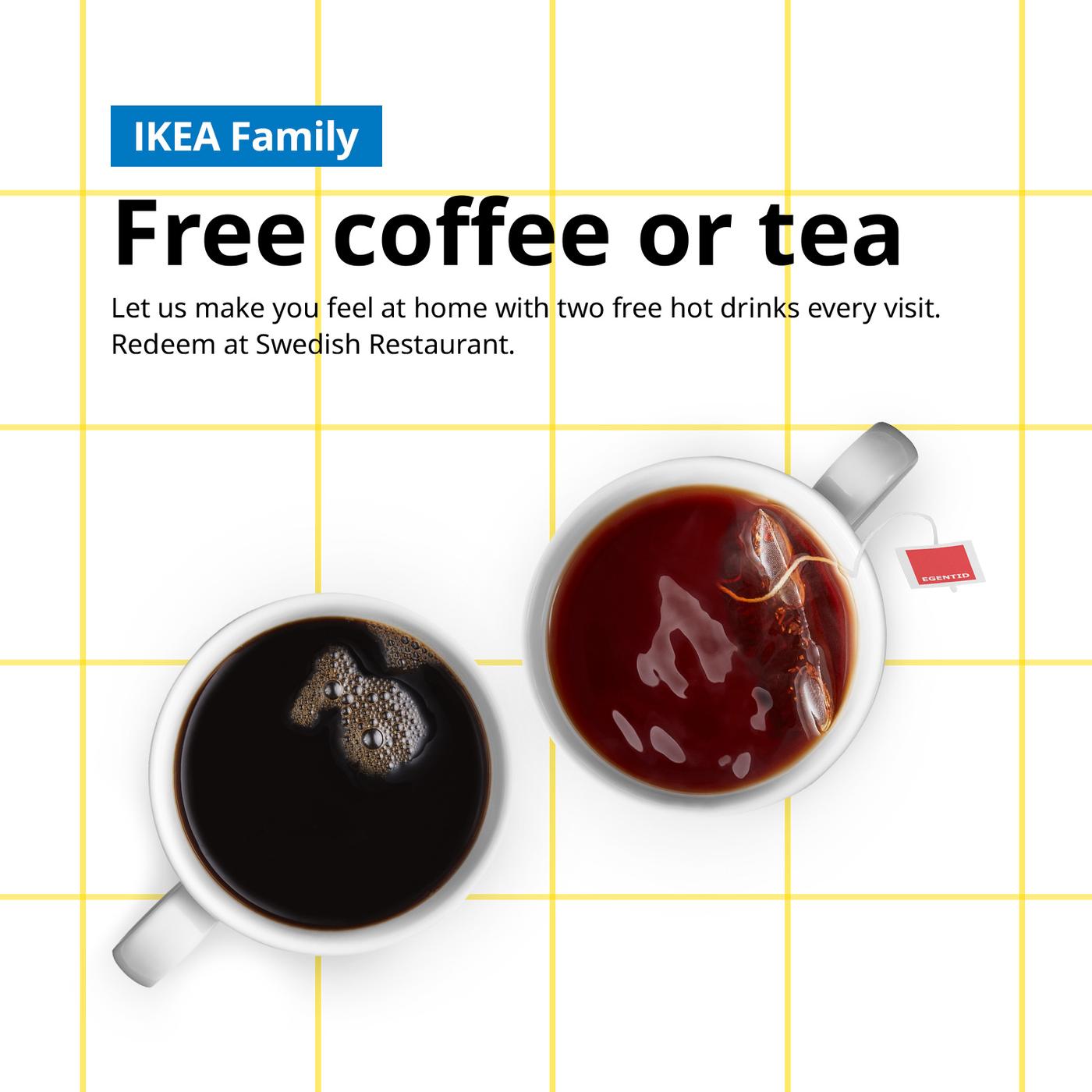 IKEA Singapore's IIKEA Family enjoys free coffee or tea