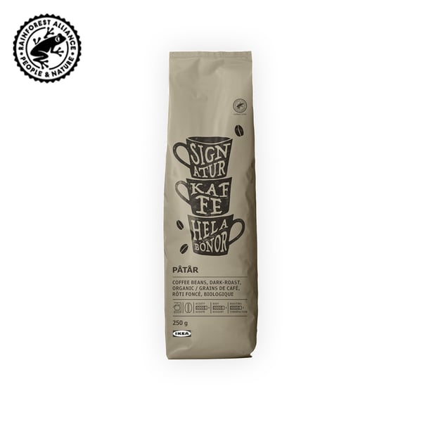 IKEA Singapore's Swedish Food Market beverages — PÅTÅR coffee beans, dark-roast, organic, 250g
