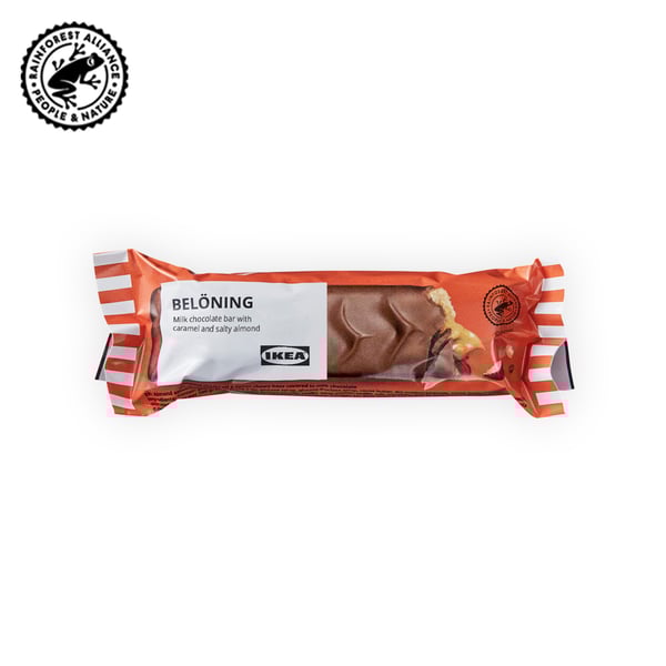 IKEA Singapore's Swedish Food Market Candy & chocolates  — BELÖNING Milk chocolate bar with caramel and salty almond filling, 40g