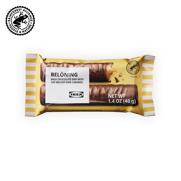 IKEA Singapore's Swedish Food Market Candy & chocolates — BELÖNING milk chocolate bar with oat and caramel, 40g