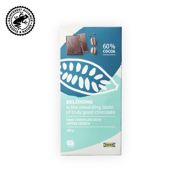 IKEA Singapore's Swedish Food Market Candy & chocolates  — BELÖNING dark chocolate with coffee crunch, 100g