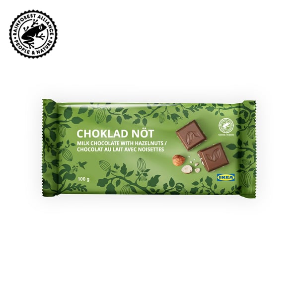 IKEA Singapore's Swedish Food Market Candy & chocolates — CHOKLAD NÖT Milk chocolate with hazelnuts, 100g