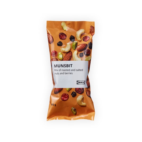 IKEA Singapore's Swedish Food Market nuts & chips  — MUNSBIT mix of roasted nuts with salted nuts and berries, 60g