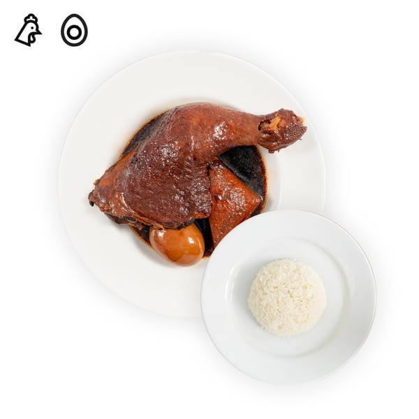 IKEA Singapore's Swedish Restaurant's hot dishes — Braised chicken whole leg with steamed rice set