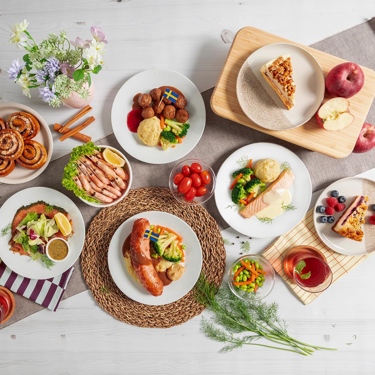 IKEA Singapore's Swedish Restaurant's Taste of Sweden — a top view of Swedish food available at IKEA Singapore Swedish Restaurant