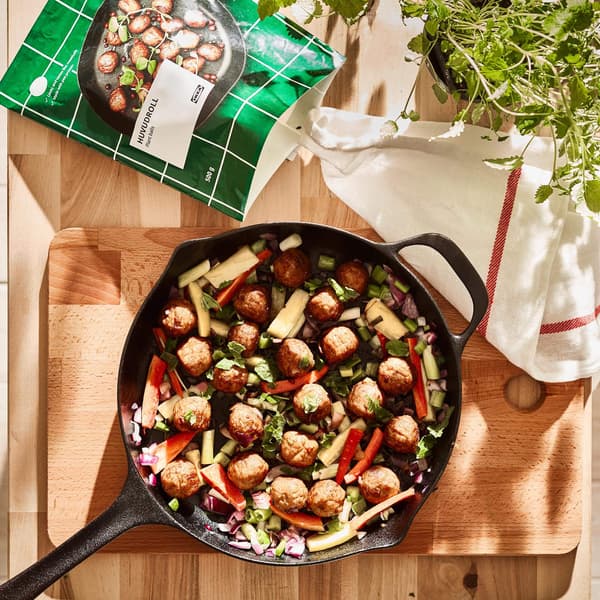 IKEA Swedish meatballs on a pan