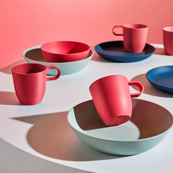 IKEA TALRIKA servies in rood, blauw en groen