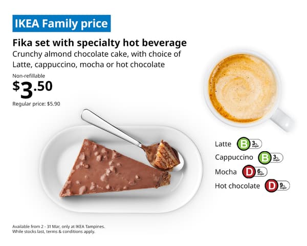 IKEA Tampines Halal Restaurant's Fika  — Fika set with specialty hot beverage