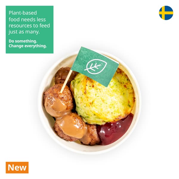 IKEA Tampines Swedish Bistro at Level 1 — Plant balls in a cup with a vegetable medallion