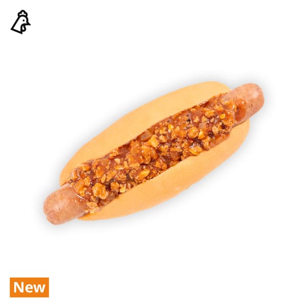 IKEA Tampines Swedish Bistro at Level 1 — Smoked chicken bratwurst garlic with chilli meat sauce