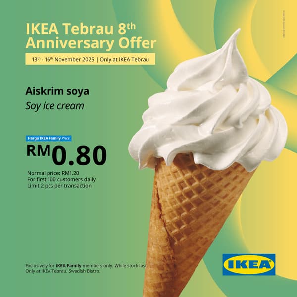 IKEA Tebrau 8th anniversary food offers