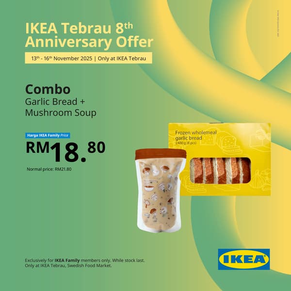 IKEA Tebrau 8th anniversary food offers