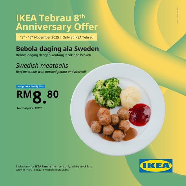 IKEA Tebrau 8th anniversary food offers