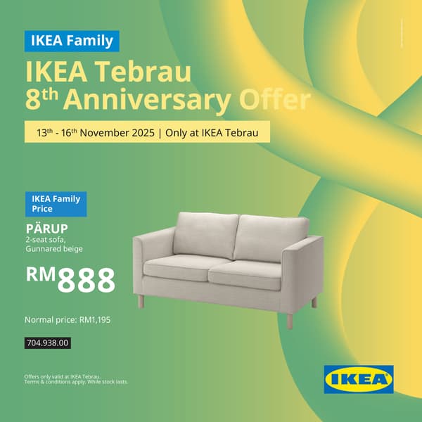 IKEA Tebrau 8th Anniversary offer