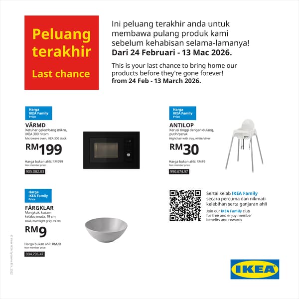 IKEA Tebrau last chance sale
