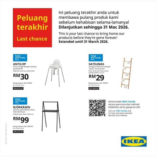 IKEA Tebrau last chance sale