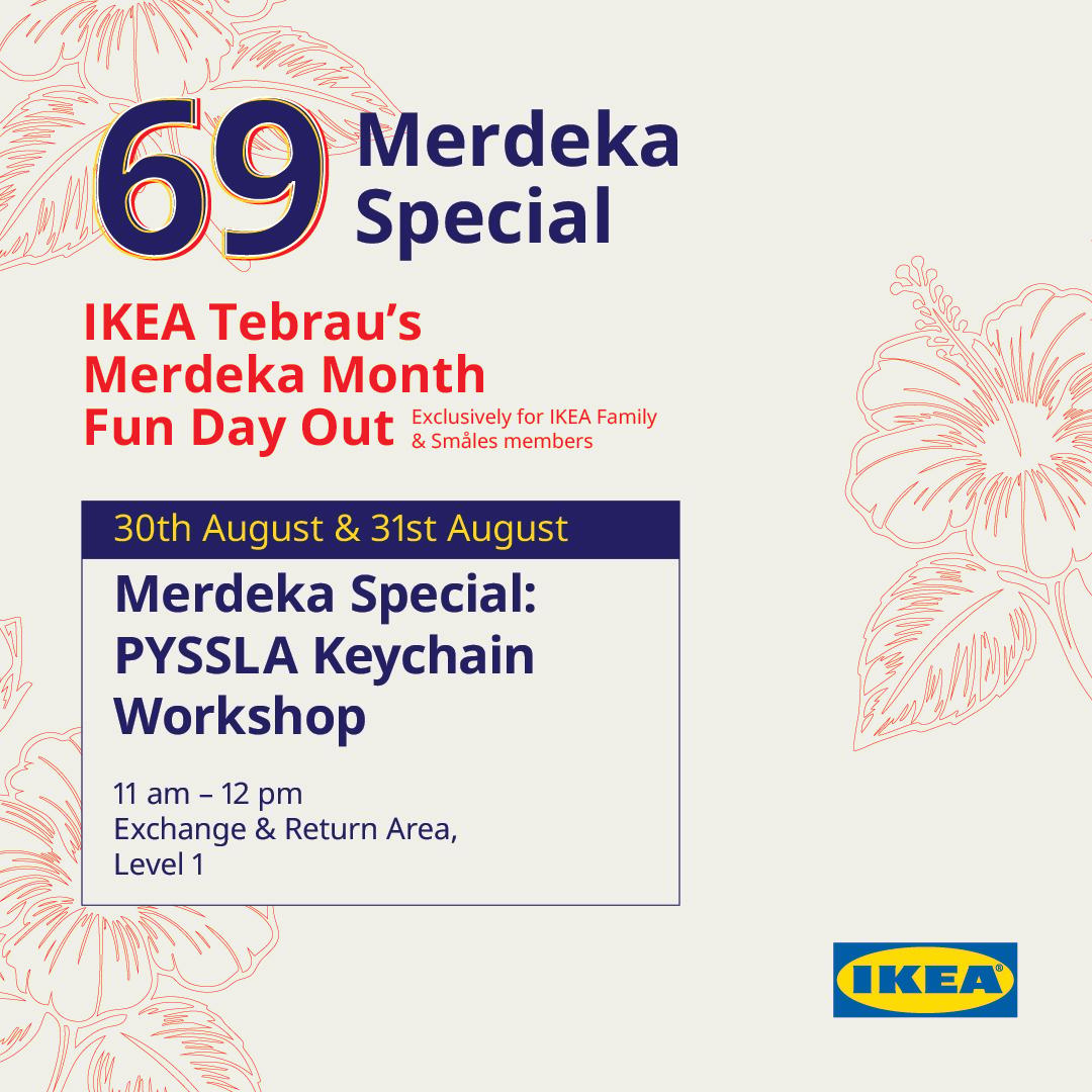 IKEA Tebrau Merdeka Month fun day out for 30 & 31 August PYSSLA keychain workshop