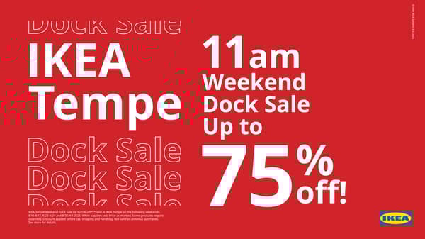 IKEA Tempe Dock Sale. Upto 75% Off