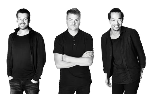 IKEA termék tervezők Andreas Fredriksson, Jonas Hultqvist és Willy Chong.