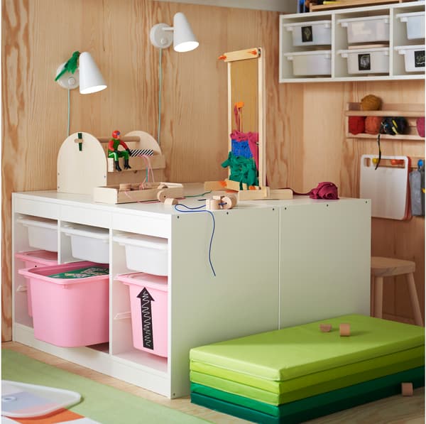 IKEA TROFAST storage combination closeup.
