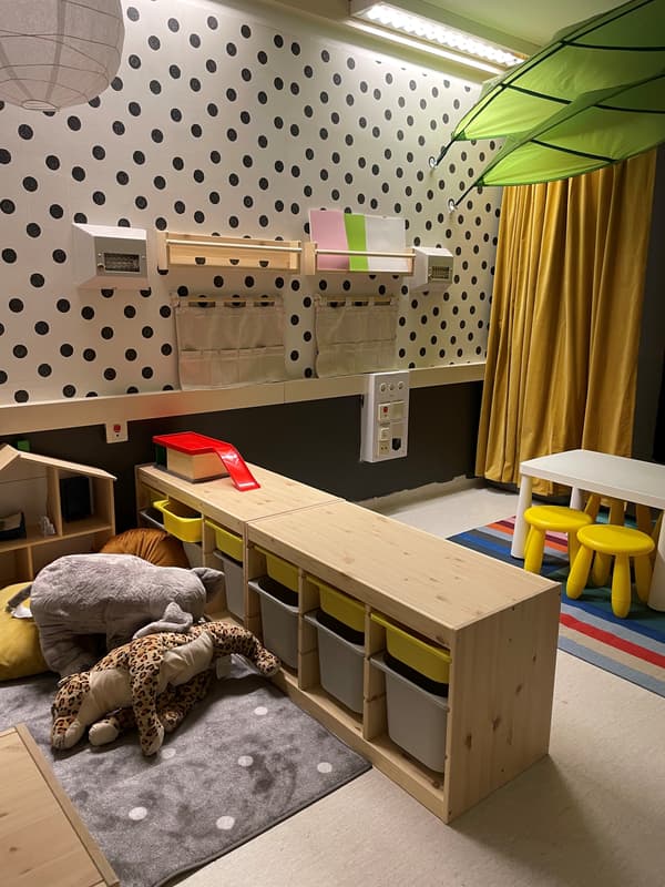 IKEA Uppsalas lokal som förvandlades till en trygg plats för barn.