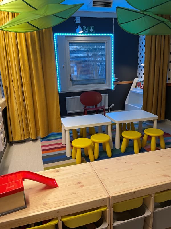 IKEA Uppsalas lokal som förvandlades till en trygg plats för barn.