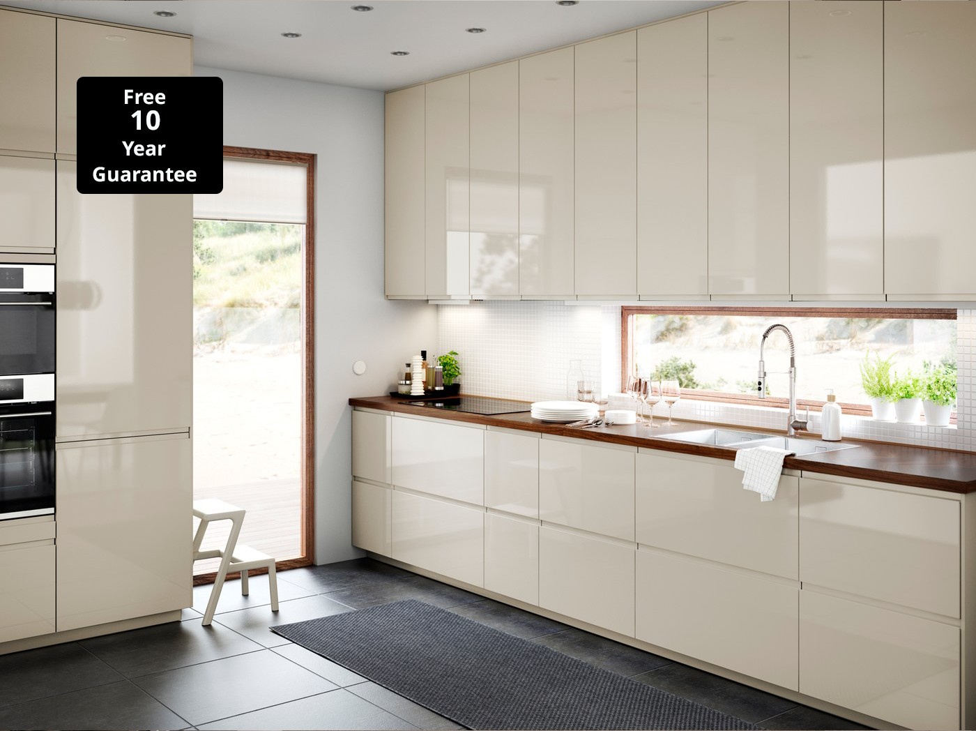 High gloss kitchen - IKEA