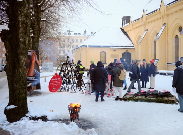 IKEAs event i snöigt Stockholm