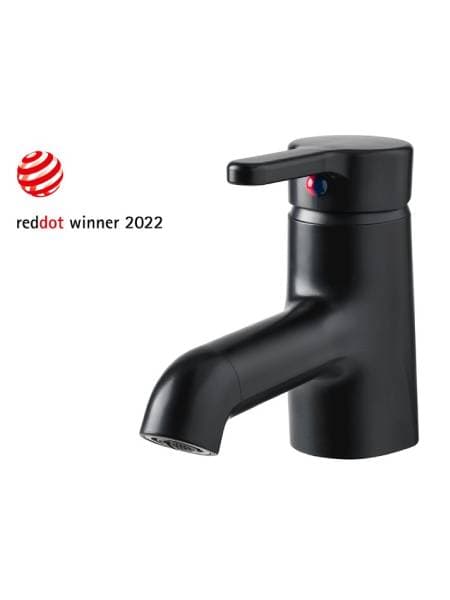 IKEA's SALJEN mixer tap with the Red Dot Winner tag.