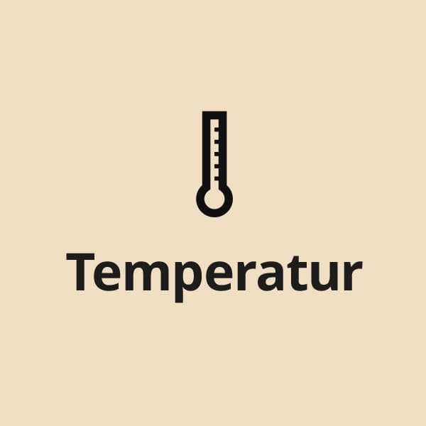 ikon for temperatur på beige baggrund.