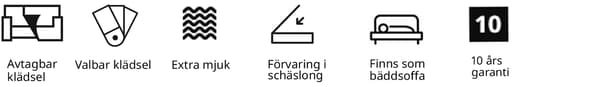 Ikoner för valmöjligheter till HYLTARP soffa