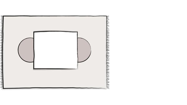 illustration de tapis 4 x 6 pour ensemble de salle à manger