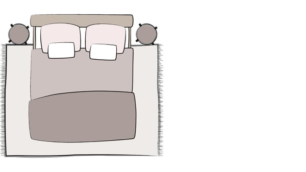 illustration de tapis 5 x 7 pour lit double