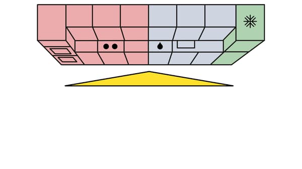 Illustration d'une Cuisine linéaire