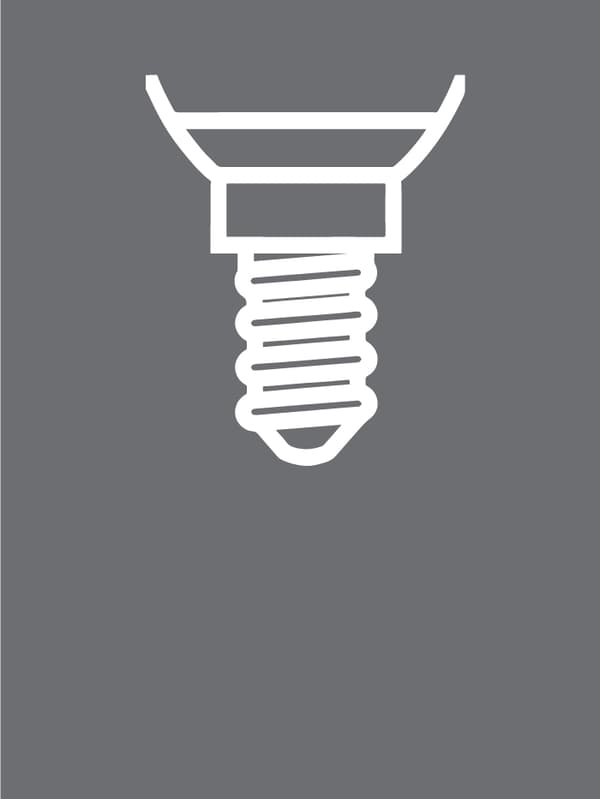 Illustration of E14 bulb base