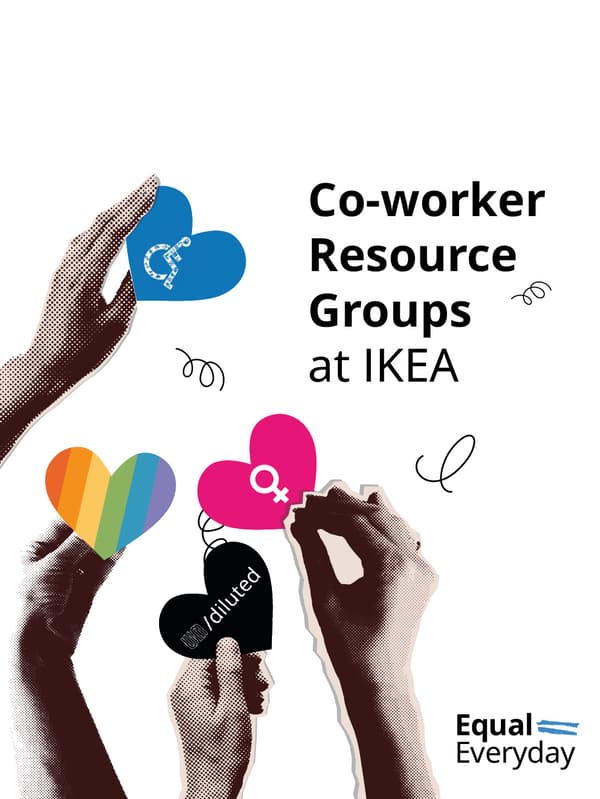 Illustration poster for Co-worker resource groups at IKEA
