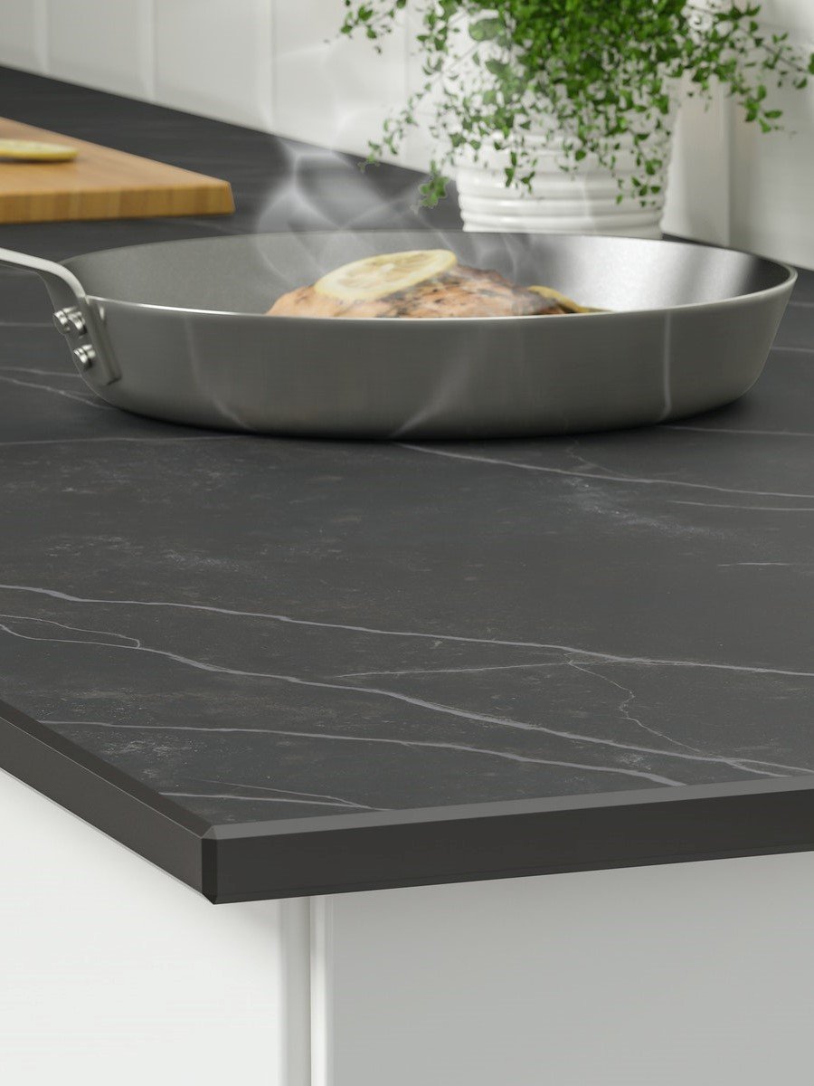 Image of a dark porcelain benchtop