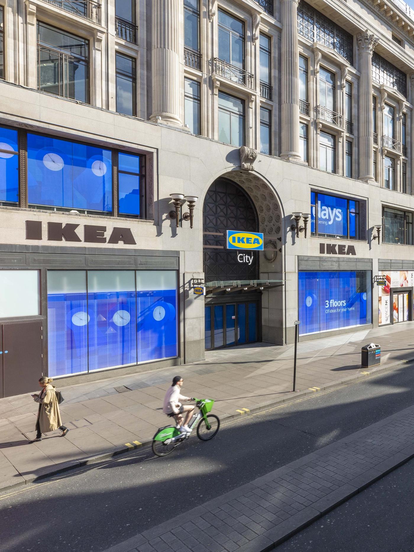 Image of the exterior of the Oxford Street IKEA store