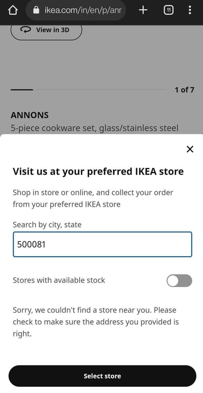 Stock availability - IKEA