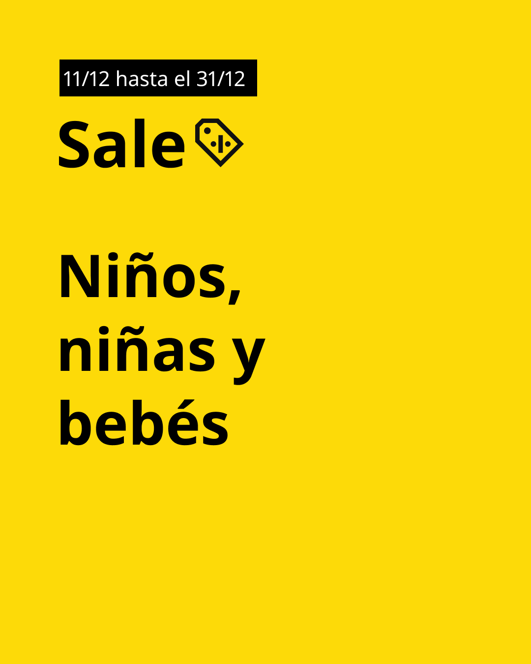 Imagen amarilla sale niños, niñas y bebés.