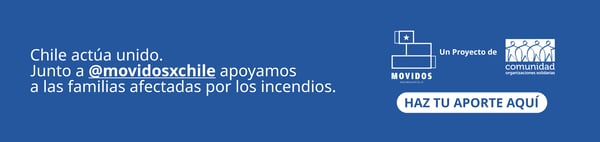 Imagen azul con mensaje de ayuda movidosxchile